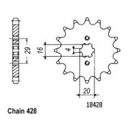 Přední řetězové kolečko Suzuki
